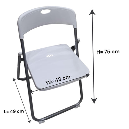 Durable Folding Chair – Lightweight Portable Plastic Seat with Strong Metal Frame for Home, Office, Events, and Outdoor Use - Damoo