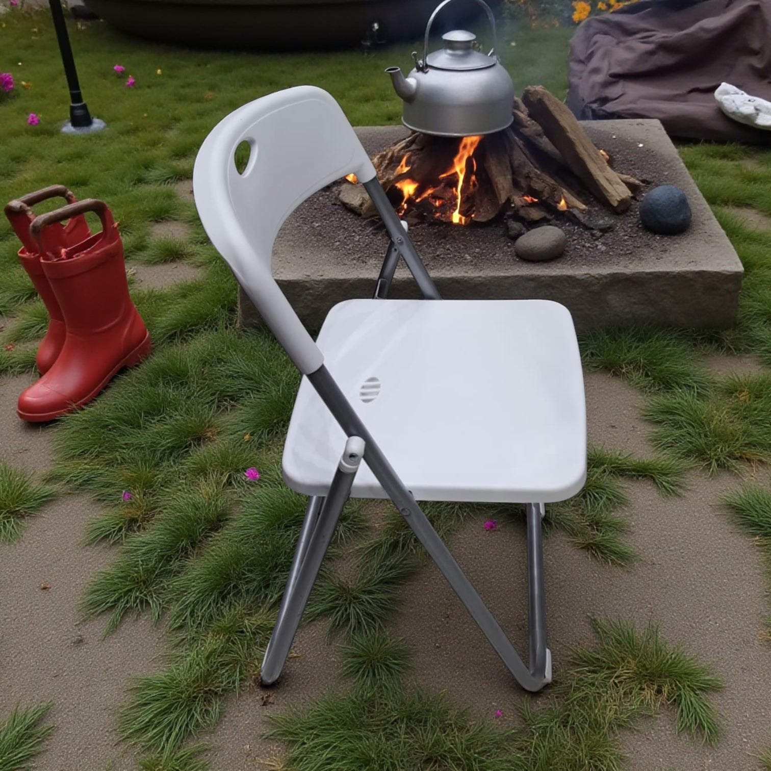 Durable Folding Chair – Lightweight Portable Plastic Seat with Strong Metal Frame for Home, Office, Events, and Outdoor Use - Damoo