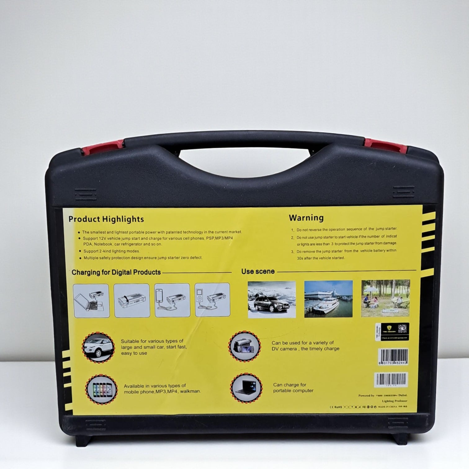 TBS DESIGN TBS-9S Portable Car Jump Starter Power Bank – Multi-Function Emergency Battery Booster with Air Compressor, Dual USB Smart Output, LED Flashlight – Compact Auto & Outdoor Power Supply - Damoo