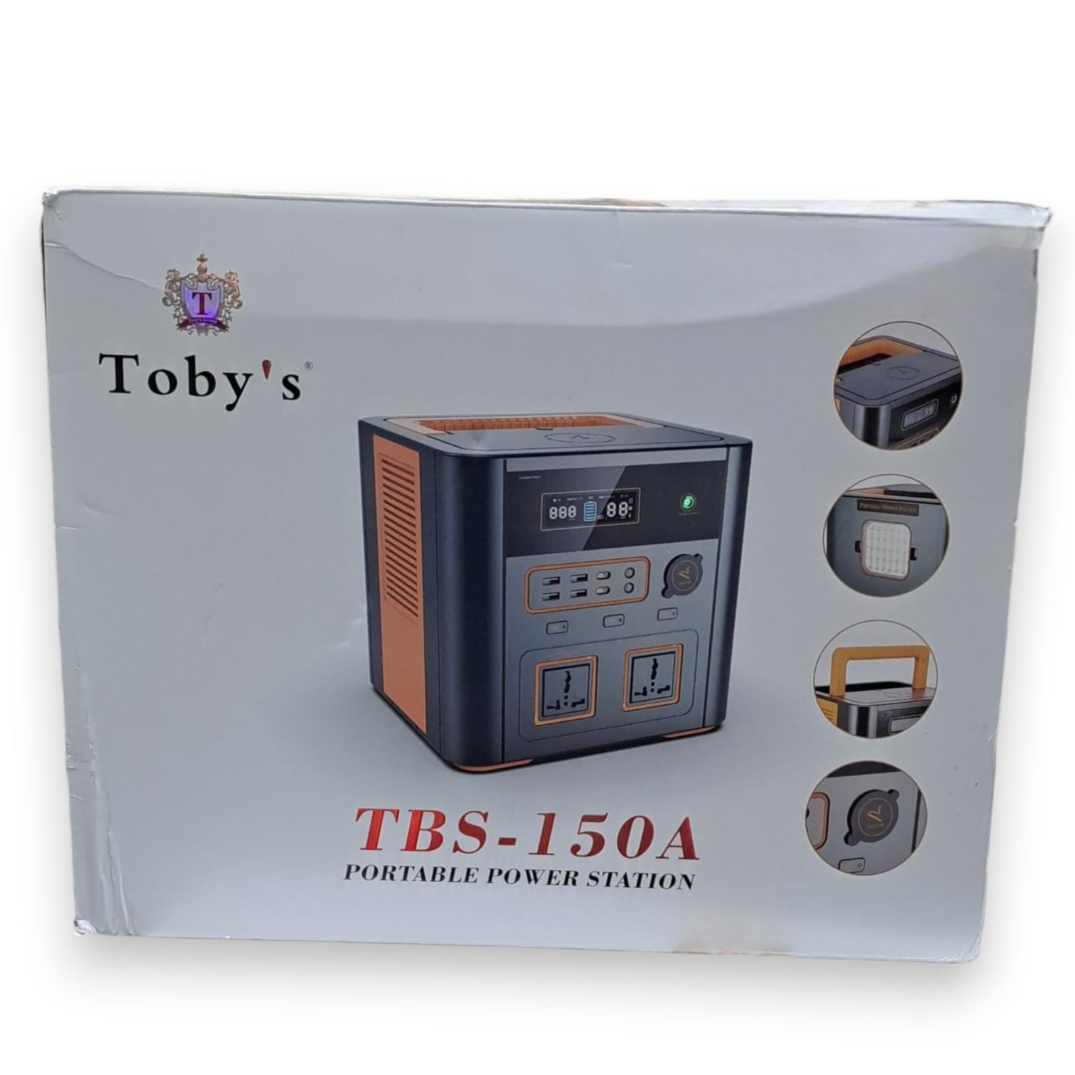 Toby’s TBS-150A Portable Power Station 150000mAh – Wireless Charger, 555W Output, Multi-Device Charging with USB, Type-C, AC & DC Ports – Outdoor Camping, Travel & Emergency Backup Inverter