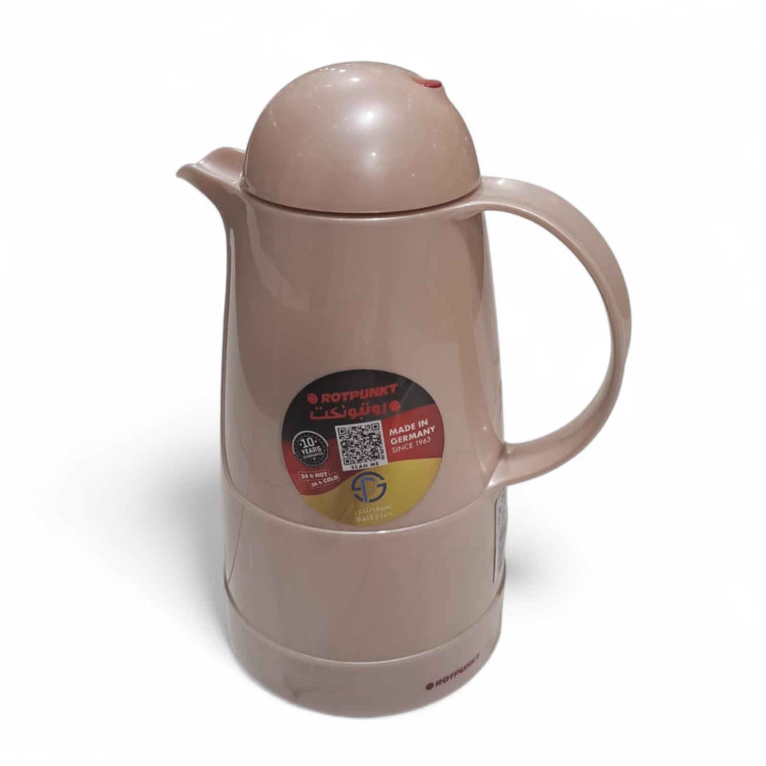 Rotpunkt 1.0L Vacuum Flask – German-Made Insulated Thermos for Hot & Cold Beverages, 24H Heat / 36H Cold Retention, BPA-Free Durable Design with Spill-Proof Cap & Ergonomic Handle - Damoo