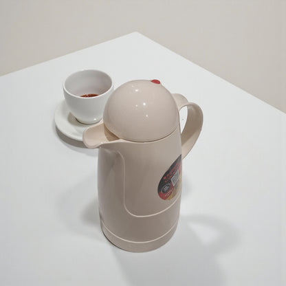 Rotpunkt 1.0L Vacuum Flask – Premium German-Made Insulated Thermos, Double-Walled Glass Liner, 24H Heat / 36H Cold Retention, BPA-Free Plastic, Dual-Function Screw Lid, Elegant & Leak-Proof Design - Damoo