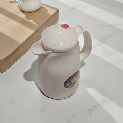 Rotpunkt 1.0L White Thermos – German-Made Vacuum Flask for Coffee & Tea, 36H Heat Retention, BPA-Free Double-Walled Design, Leak-Proof Lid & Ergonomic Handle for Home, Office, and Outdoor Use - Damoo