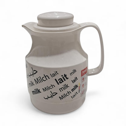 Helios Premium Thermos 1.3L – Elegant White Insulated Jug with Glass Q100 Liner, 24-Hour Hot & Cold Retention, and Modern Minimalist Design for Daily Use - Damoo