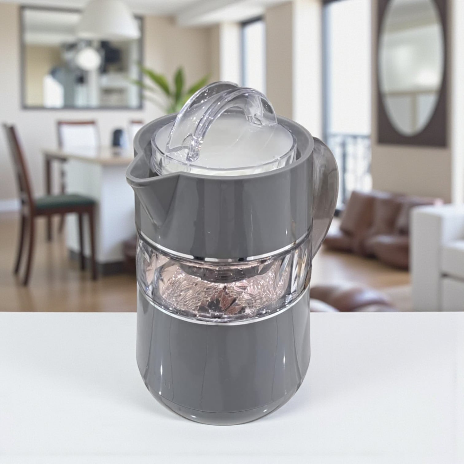 PARATI Premium Plastic Jug DX01L-62 – Stylish Transparent Water Pitcher with Lid & Handle | BPA-Free, Heat-Resistant, 1 L Capacity for Home, Kitchen & Office Use - Damoo