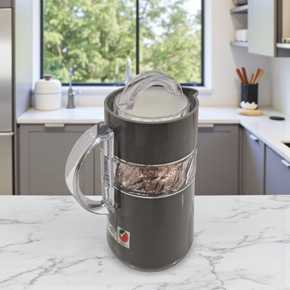 PARATI Premium Plastic Jug  – Elegant Grey Water Pitcher with Transparent Design & Lid | BPA-Free, Heat-Resistant,  Capacity for Home, Kitchen, and Office - Damoo