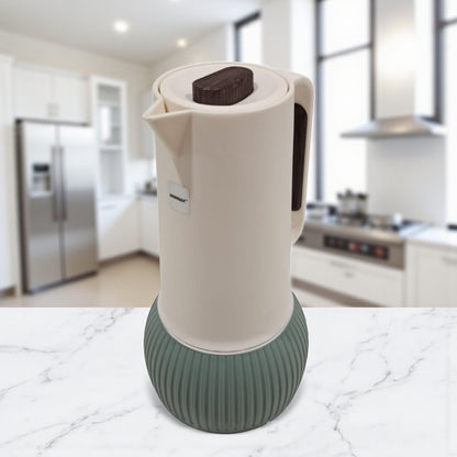 GERMAX 1 Liter Insulated Thermal Jug – Modern Coffee & Tea Vacuum Flask with Handle | Hot & Cold Beverage Carafe for Home, Office & Travel - Damoo