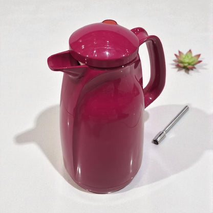 Magenta Insulated Thermos Jug 1.0L – Elegant Double-Wall Vacuum Flask with Secure Lid, Long Heat & Cold Retention, and Comfortable Handle for Home or Office Use - Damoo