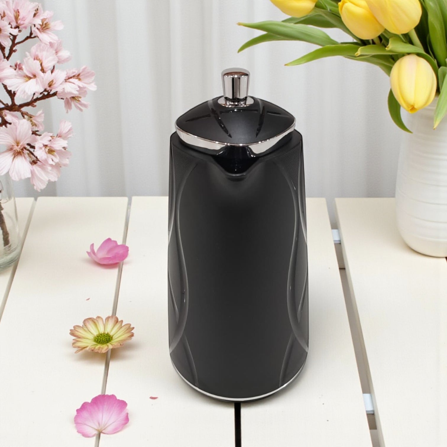 Regal 1.0L Vacuum Flask – Premium Double-Wall Insulated Thermos with Elegant Chrome Lid, Easy-Pour Spout, and Ergonomic Handle | Keeps Drinks Hot & Cold for Hours | Taste of Life Series