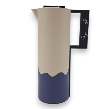 Crystal House 1.0 Liter Premium Vacuum Flask – Double Wall Insulated Arabic Coffee & Tea Thermos with Secure Flip Lid, Ergonomic Handle & Modern Two-Tone Design – Perfect for Home, Office, Travel & Gifting - Damoo