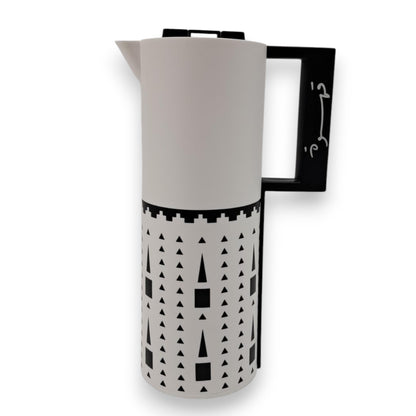 Crystal House 1.0 Liter Premium Arabic Vacuum Flask – Double Wall Insulated Coffee & Tea Thermos with Secure Flip Lid, Traditional Pattern Design & Ergonomic Handle – Perfect for Home, Office, Travel & Gifting - Damoo