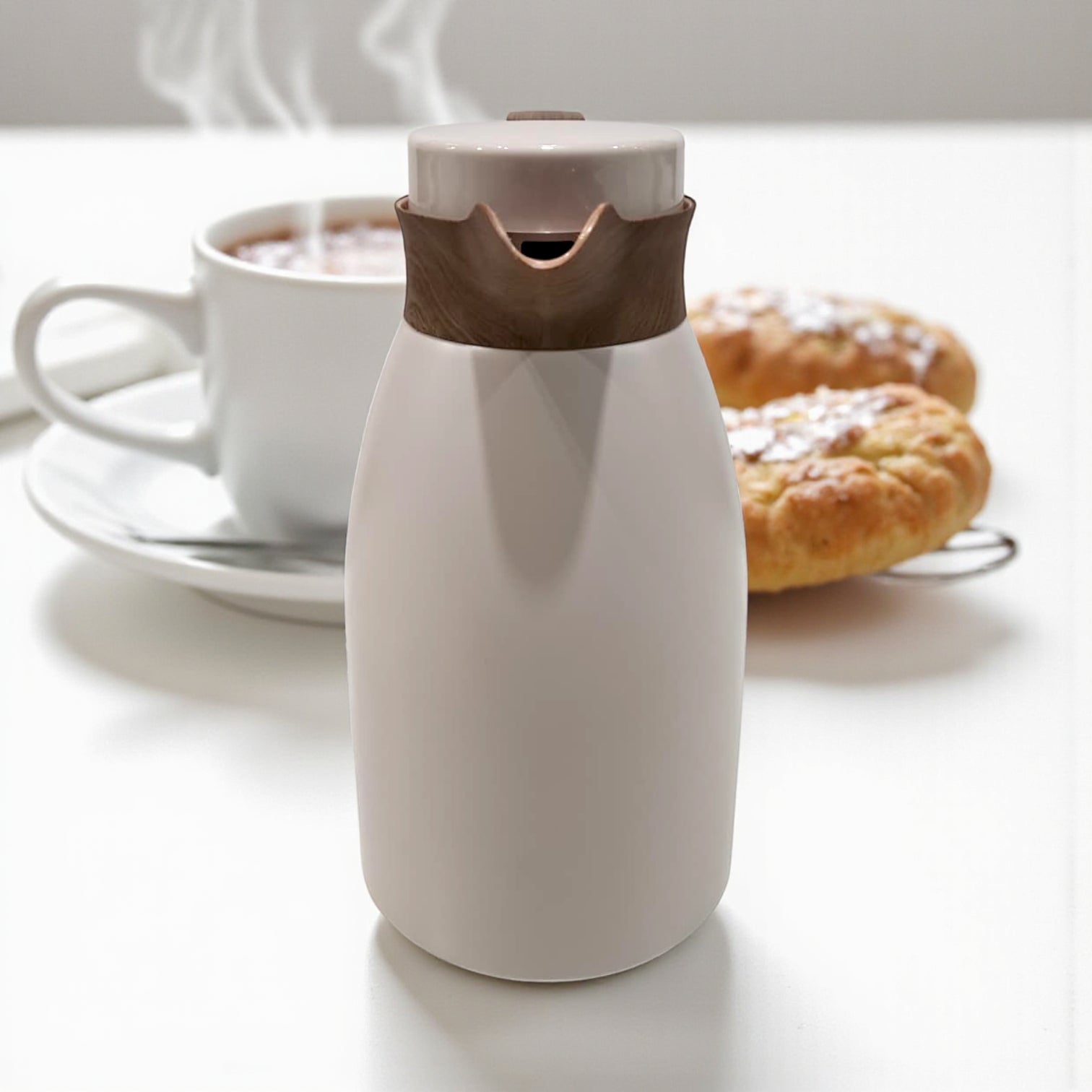 Regal Thermal Coffee Carafe – Double-Wall Vacuum Insulated Beverage Dispenser, 24H Heat / Cold Retention, Leak-Proof Lid, Ergonomic Handle & Easy-Clean Design for Home, Office, and Events