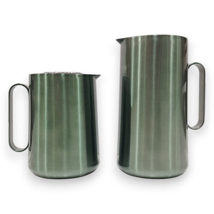 Stainless Steel Double Wall Vacuum Flask Set – 0.35L + 0.6L Insulated Coffee & Tea Thermos with Elegant Metallic Finish and Easy-Pour Handle – Modern Thermal Jugs for Home, Office & Travel - Damoo