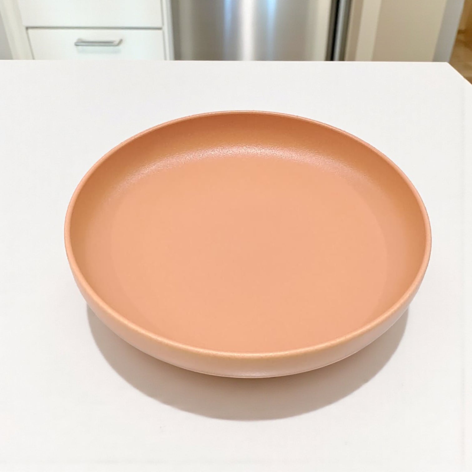 Matte Terracotta Ceramic Serving Plate – Modern Round Flat Dish for Dining, Snacks, Appetizers & Home Décor – Durable Stoneware Dinner Plate for Everyday Use - Damoo
