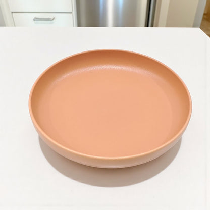 Matte Terracotta Ceramic Serving Plate – Modern Round Flat Dish for Dining, Snacks, Appetizers & Home Décor – Durable Stoneware Dinner Plate for Everyday Use - Damoo