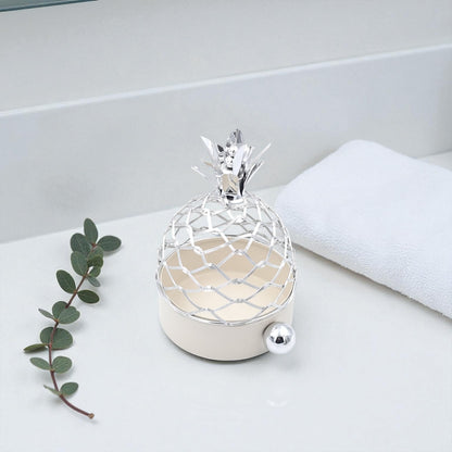 Elegant Decorative Pineapple Jar with Metallic Lid – Modern Home Décor Centerpiece for Table, Living Room, or Entryway – Luxury Art Piece with Contemporary Design - Damoo