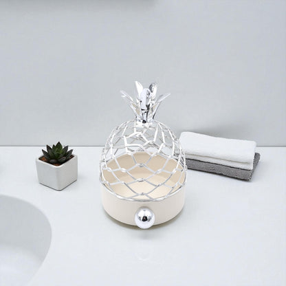 Elegant Decorative Pineapple Jar with Metallic Lid – Modern Home Décor Centerpiece for Table, Living Room, or Entryway – Luxury Art Piece with Contemporary Design - Damoo