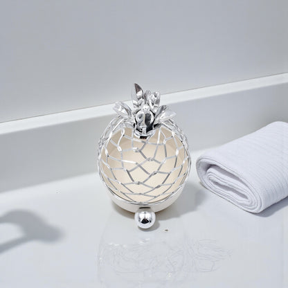 Elegant Decorative Pineapple Jar with Metallic Lid – Modern Home Décor Centerpiece for Table, Living Room, or Entryway – Luxury Art Piece with Contemporary Design - Damoo