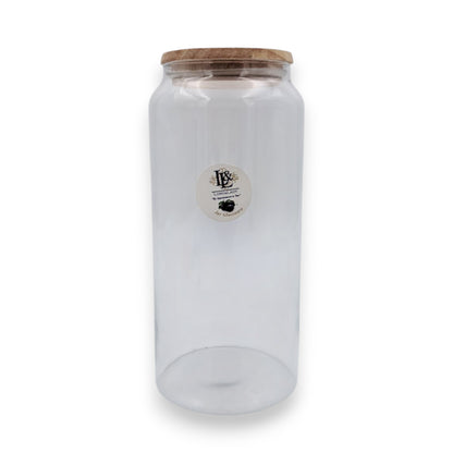 Lord & Lady Jar Glassware – Elegant Clear Glass Storage Jar with Airtight Wooden Lid | Premium Kitchen Organizer for Coffee, Sugar, Spices & Dry Foods