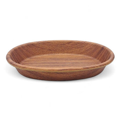 Evelin Wood Venice Serving Bowl – Large Handcrafted Round Wooden-Finish Multipurpose Bowl for Rice, Salad, Soup, Fruits & Snacks – Unbreakable Food-Safe Dinnerware Tableware, Brown