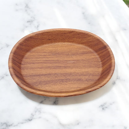 Evelin Wood Venice Serving Bowl – Large Handcrafted Round Wooden-Finish Multipurpose Bowl for Rice, Salad, Soup, Fruits & Snacks – Unbreakable Food-Safe Dinnerware Tableware, Brown