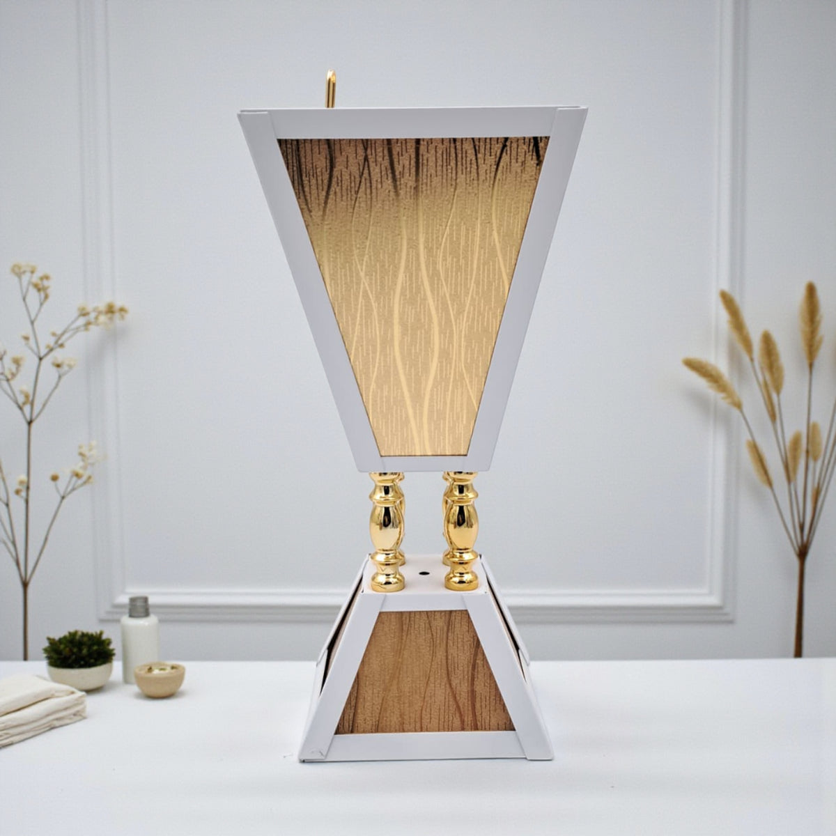 Luxury Gold & Silver Bakhoor Burner – Modern Dual-Tone Arabic Mabkhara | Aluminum Alloy Incense Holder for Oud, Bukhoor & Home Décor