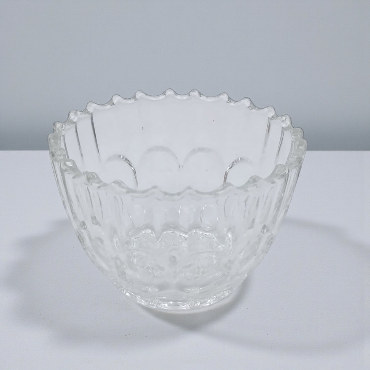 Yesink Decorative Glass Jar with Lid | Elegant Crystal Candy Jar for Sweets, Nuts, or Sugar | Premium Clear Storage Bowl with Textured Design