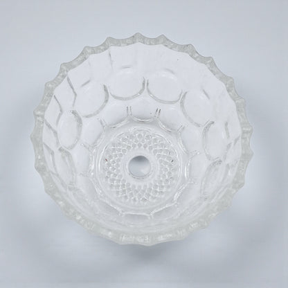 Yesink Decorative Glass Jar with Lid | Elegant Crystal Candy Jar for Sweets, Nuts, or Sugar | Premium Clear Storage Bowl with Textured Design