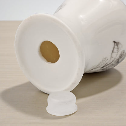 Solecasa Porcelain Salt & Pepper Shaker Set – Elegant Modern Bone China with Floral Design | Decorative Tabletop Seasoning Set
