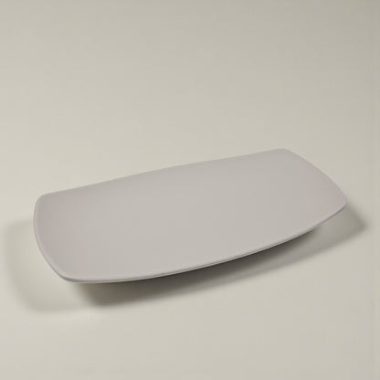 Edge Premium Melamine Rectangular Serving Plate – Modern Beige Platter, 25cm & 41cm – Unbreakable Heat-Resistant Tableware for Home, Hotel & Restaurant – Perfect for Desserts, Appetizers, Sushi, Breakfast & Buffet Display