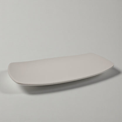 Edge Premium Melamine Rectangular Serving Plate – Modern Beige Platter, 25cm & 41cm – Unbreakable Heat-Resistant Tableware for Home, Hotel & Restaurant – Perfect for Desserts, Appetizers, Sushi, Breakfast & Buffet Display