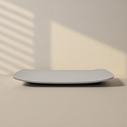 Edge Premium Melamine Rectangular Serving Plate – Modern Beige Platter, 25cm & 41cm – Unbreakable Heat-Resistant Tableware for Home, Hotel & Restaurant – Perfect for Desserts, Appetizers, Sushi, Breakfast & Buffet Display
