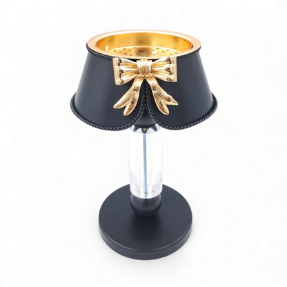 Palermo Luxury Decorative Bakhoor Burner Lamp – Elegant Home Incense Stand with Bow Design & Premium Craft Detailing - Damoo