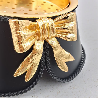 Palermo Luxury Decorative Bakhoor Burner Lamp – Elegant Home Incense Stand with Bow Design & Premium Craft Detailing - Damoo