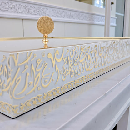 Luxury Decorative Serving Tray with Lid – Ottoman Style Elegant Display & Multipurpose Home Organizer - Damoo