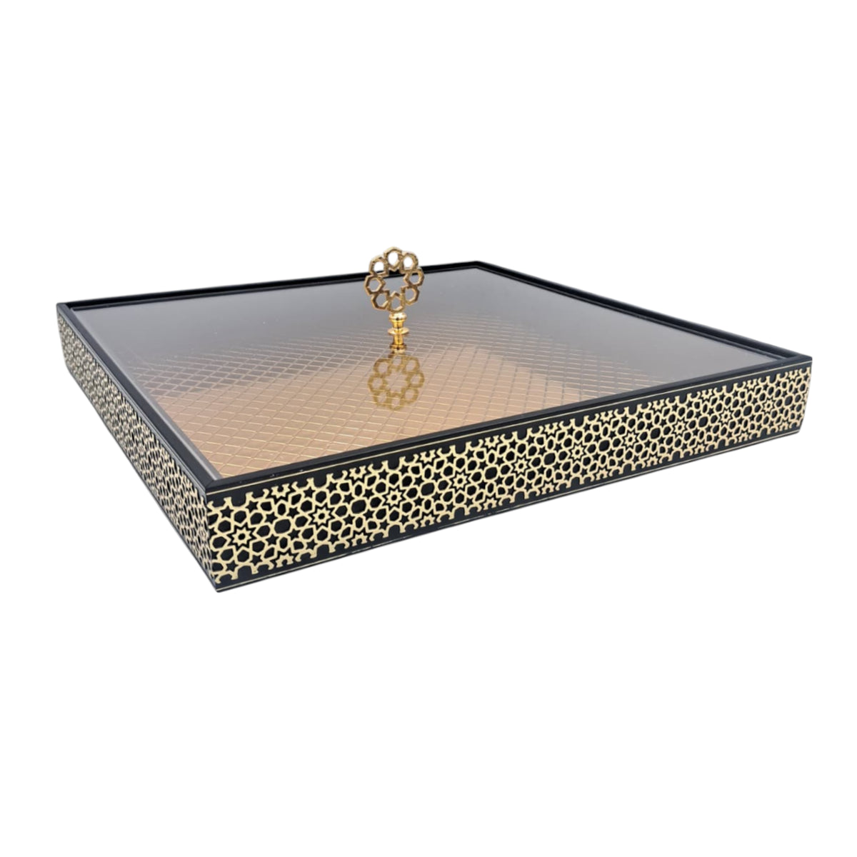Otantik Luxury Decorative Serving Tray with Lid – Premium Home, Coffee Table & Dining Display Tray for Elegant Entertaining - Damoo