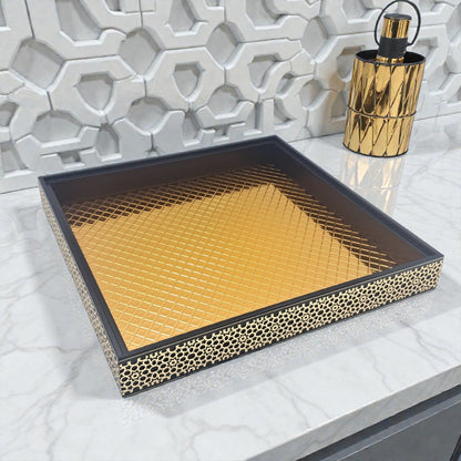 Otantik Luxury Decorative Serving Tray with Lid – Premium Home, Coffee Table & Dining Display Tray for Elegant Entertaining - Damoo
