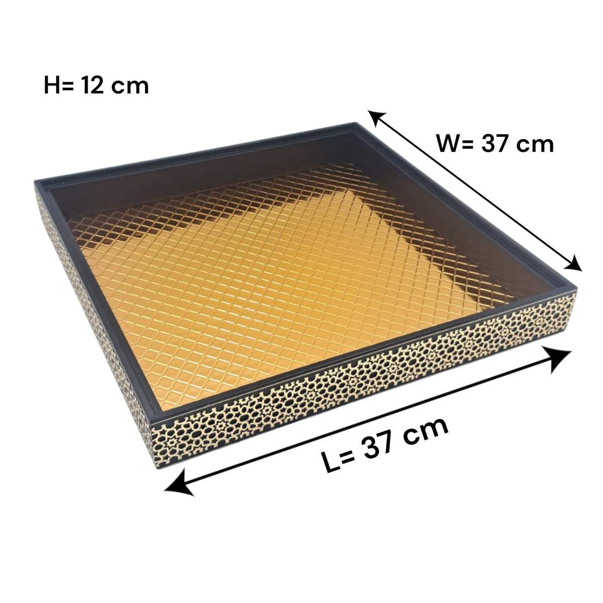 Otantik Luxury Decorative Serving Tray with Lid – Premium Home, Coffee Table & Dining Display Tray for Elegant Entertaining - Damoo