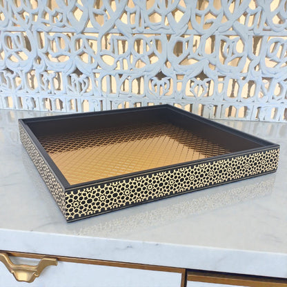 Otantik Luxury Decorative Serving Tray with Lid – Premium Home, Coffee Table & Dining Display Tray for Elegant Entertaining - Damoo