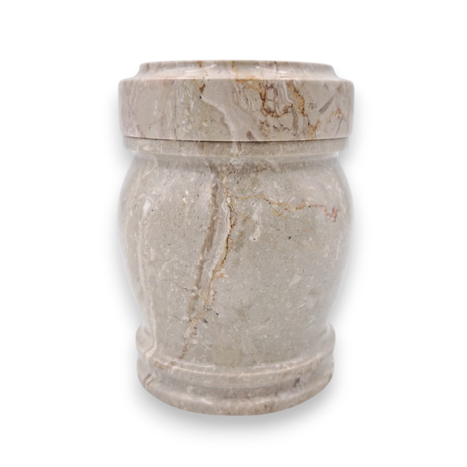 Natural Marble Storage Jar with Lid – Handcrafted Stone Container for Home Décor, Bathroom & Kitchen Use - Damoo
