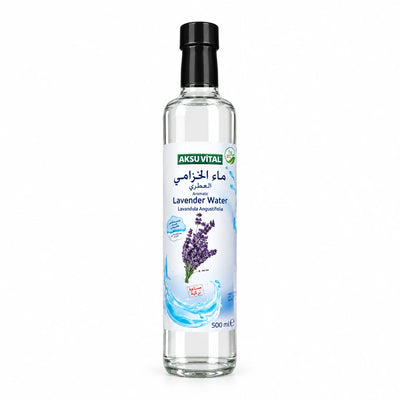 AksuVital Lavender Water 500ml – Pure Aromatic Lavender Floral Water (Lavandula Angustifolia) | Natural Distilled Herbal Water for Culinary, Skincare & Aromatherapy Use - Damoo