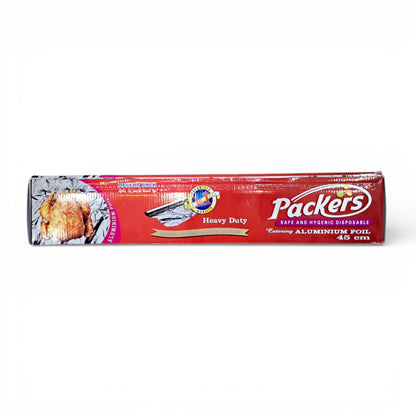 Packers Heavy Duty Catering Aluminium Foil 45cm – Safe & Hygienic Disposable Foil for Cooking, Baking, Wrapping & Food Storage - Damoo