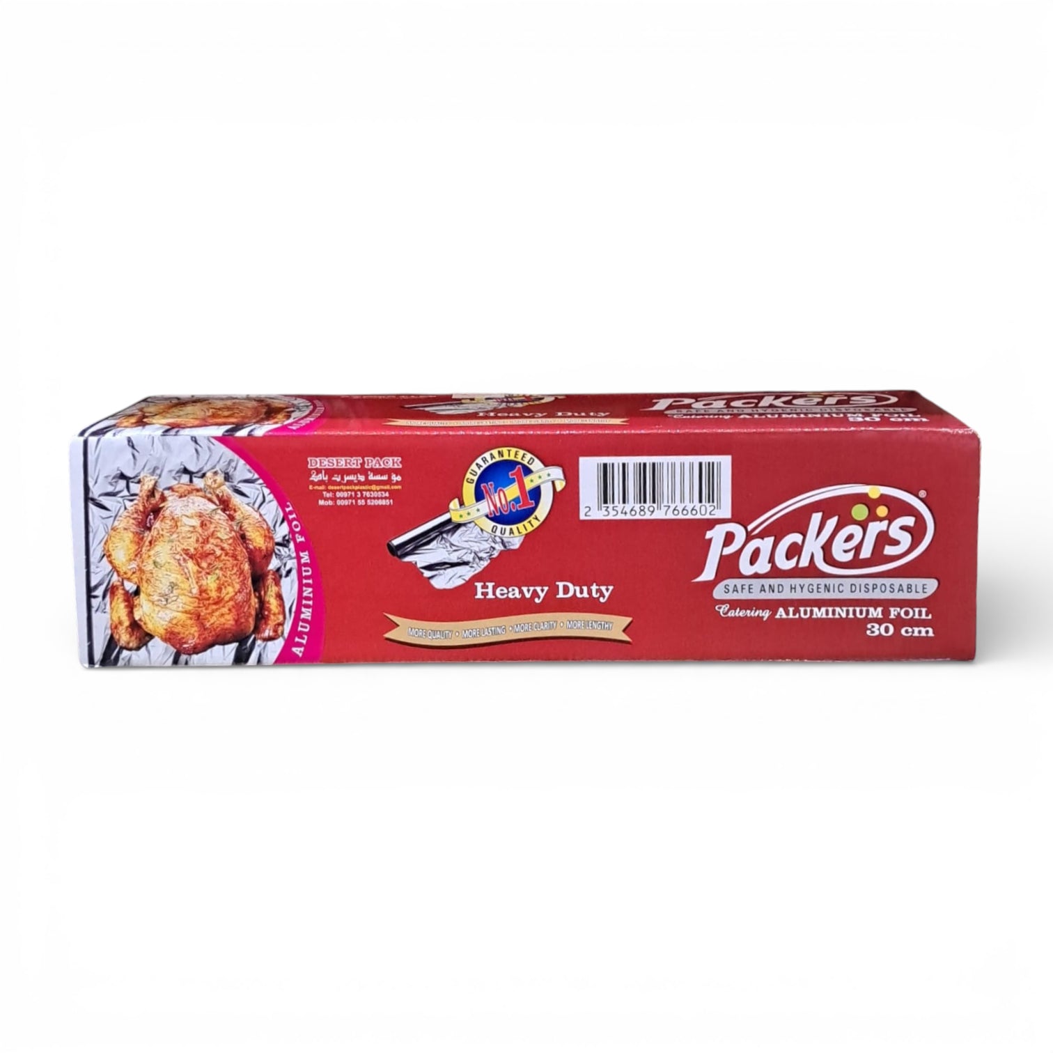 Packers Catering Aluminium Foil Heavy Duty 30 cm – Safe & Hygienic Disposable Foil for Cooking, Baking, Wrapping & Food Storage - Damoo