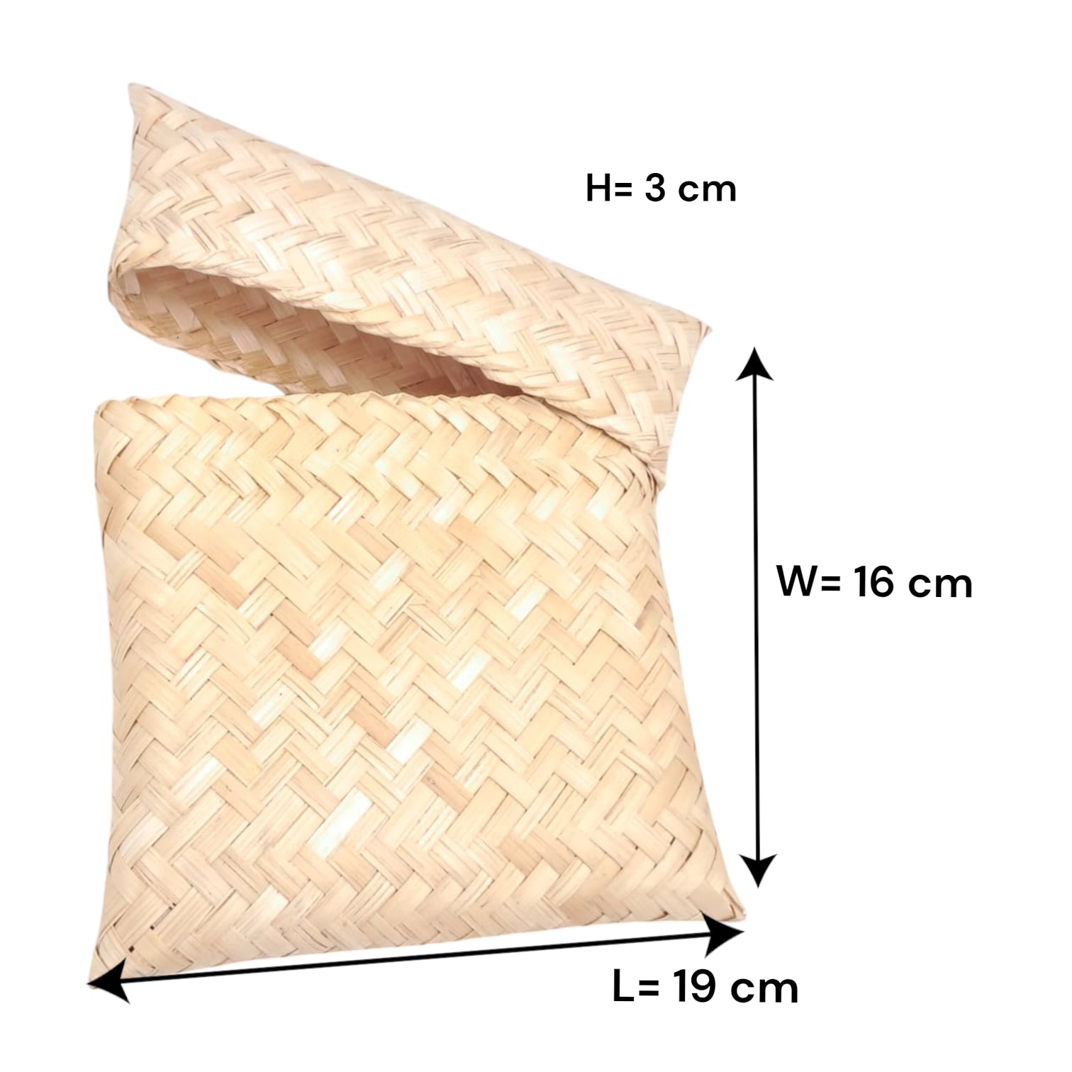 Handwoven Bamboo Storage Pouch with Fold-Over Flap – Traditional and Multipurpose Use - Damoo