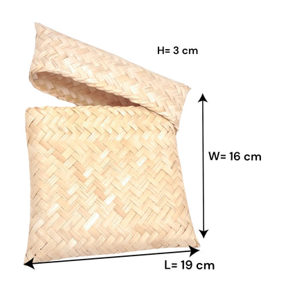Handwoven Bamboo Storage Pouch with Fold-Over Flap – Traditional and Multipurpose Use - Damoo