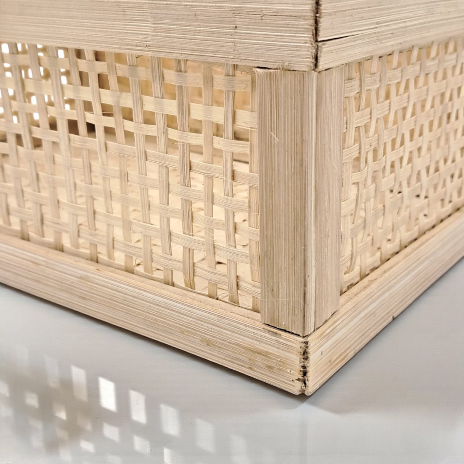 Natural Bamboo Storage Box with Lid & Lock – Multi-Purpose Organizer for Home, Kitchen, Bathroom & Gifting - Damoo