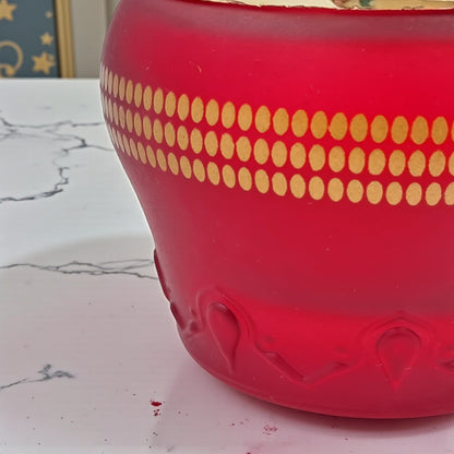 Decorative Bukhoor Incense Storage Jar with Lid, Reusable Home Fragrance Container for Oud, Bakhoor & Aromatic Resins (6H x 7L x 7W CM) - Damoo
