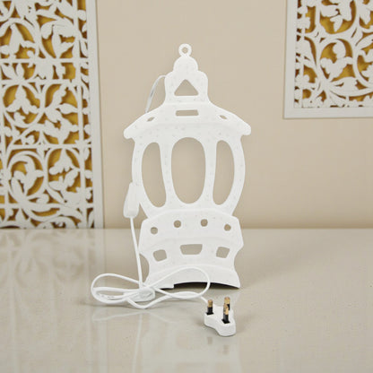 LED Lantern Wall Décor Light – Islamic Arabic Style Plug-In Decorative Light for Home & Festive Ambience (30H x 16L × 2W CM) - Damoo
