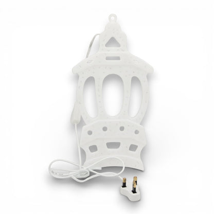 LED Lantern Wall Décor Light – Islamic Arabic Style Plug-In Decorative Light for Home & Festive Ambience (30H x 16L × 2W CM) - Damoo