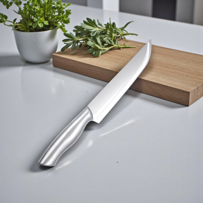 OK Chu Stainless Steel Kitchen Knife with Ergonomic Handle – Sharp Precision Blade, Durable & Rust Resistant Chef Knife for Everyday Cooking (34.5H × 2.5W CM) - Damoo